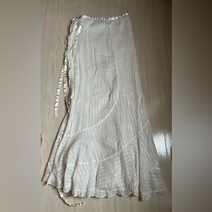 Juicy Couture VERY RARE Y2K Wrap Boho Chic Ivory Beach Skirt/Skirt💕NWOT